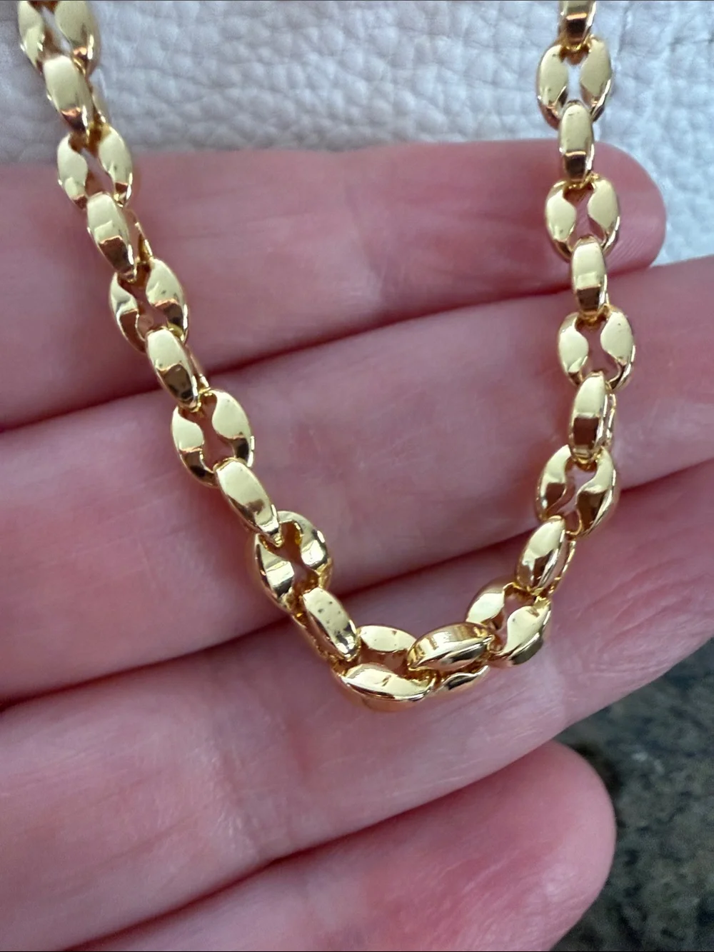 18K Gold-Filled Italy Link Chain Necklace - 22”